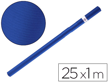 Papel kraft verjurado Liderpapel azul azurita rollo 25x1 m.